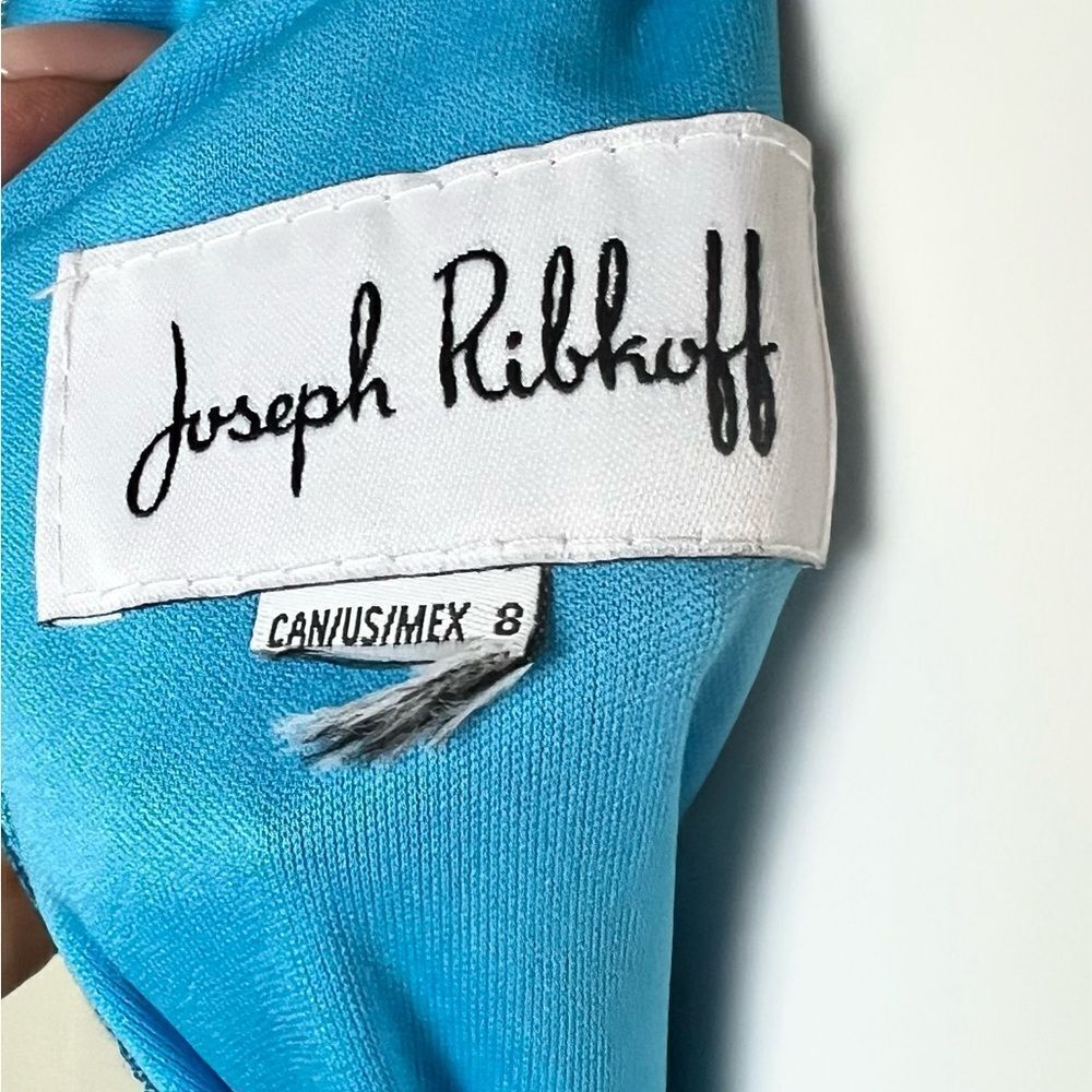 Joseph Ribkoff Water Color Asymmetrical Dress - Picture 9 of 14